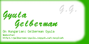 gyula gelberman business card